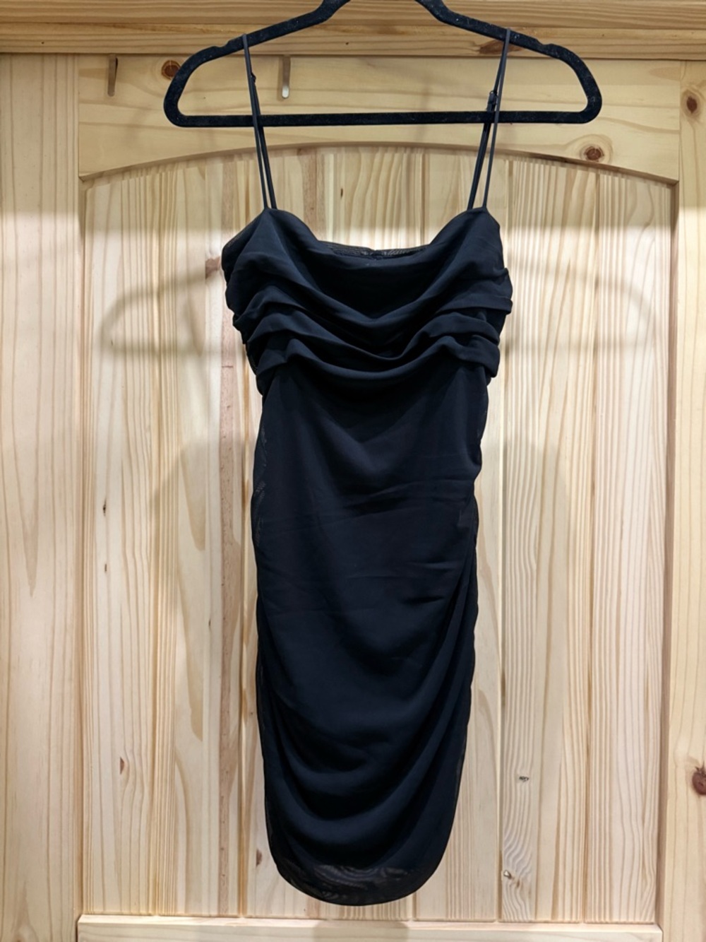 Garage Women’s Black Ruched Mini Dress